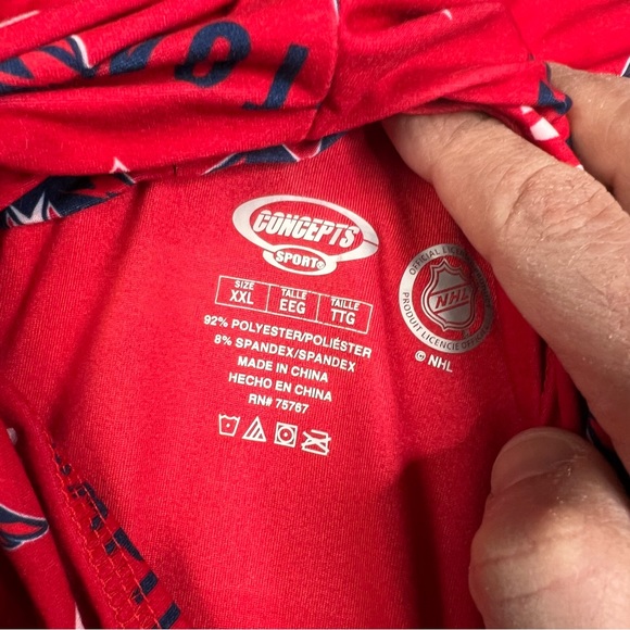 Washington Capitals Concept Sports Red Lounge Sweatshirt Hoodie Sz XXXL L020124 - Picture 3 of 5